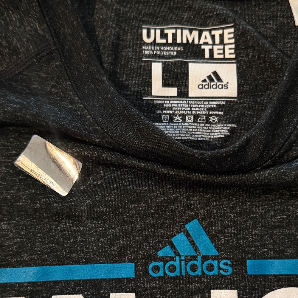 Adidas San Jose Sharks Charcoal Large - Picture 2 of 4